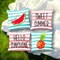 G128 Summer Decoration Hello Summer Pineapple Watermelon Waterproof Throw Pillow | 18 x 18 in | Set of 4, Beautiful Cushion Covers for Summer Sofa Couch Decoration, Pillow Insert Included